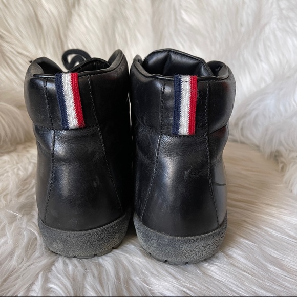 Moncler Men's Black Leather Hi-Top Sneaker Booties - Picture 4 of 16